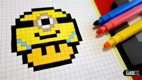 Handmade Pixel Art How To Draw A Minion Mushroom Pixelart