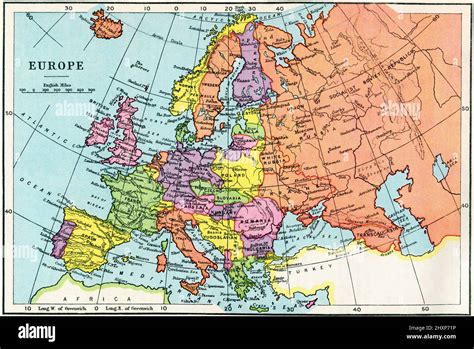 Historical Map Europe 1930 Hi Res Stock Photography And Images Alamy