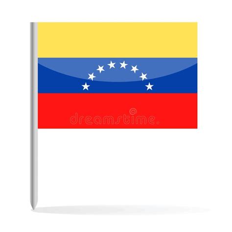 Venezuela Ejemplo Detallado Del Vector Del Mapa Y De La Bandera Stock