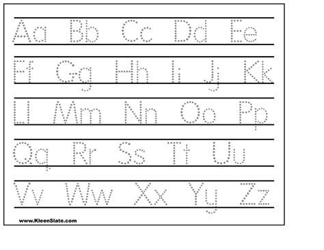 Alphabet Letter Tracing Worksheet Download Printable Pdf