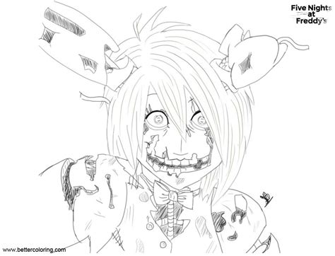 Fnaf Coloring Pages Springtrap Humanoid By Someone1290 Free Printable