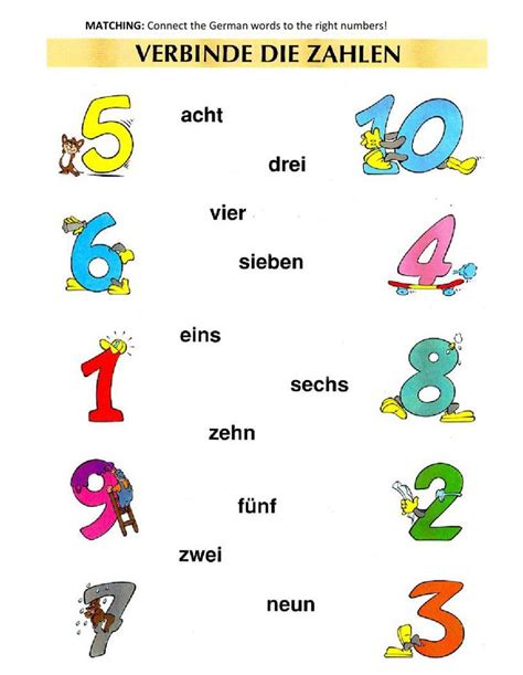 German Numbers Worksheet German Language Learning Learn German