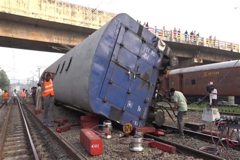 Goods Trains Collide Head On Near Sultanpur Junction 6 Coaches