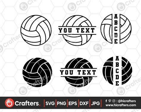 Split Volleyball SVG For Cricut And Silhouette | Hi Crafters | Svg