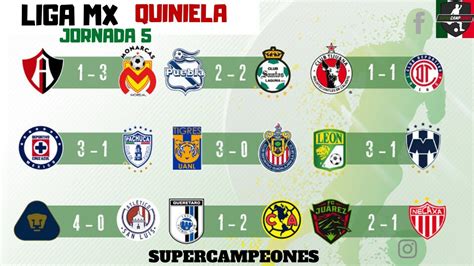 We did not find results for: Quiniela J5 SuperCampeones MX / Tabla Liga MX ...