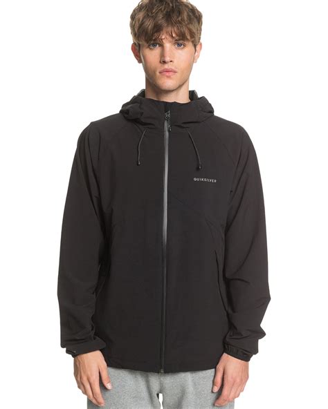 Quiksilver Mens Jambi Athletic Hooded Jacket Black Surfstitch