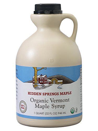 Hidden Springs Organic Vermont Maple Syrup Dark Robust Formerly Grade