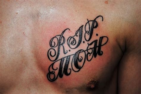 Simple Text Rip Mom Tattoo For Man Tattoomagz › Tattoo