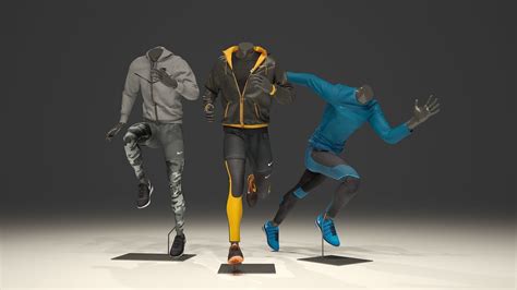 Casting directors are searching for. 3D model Man mannequin Nike pack 3 | CGTrader