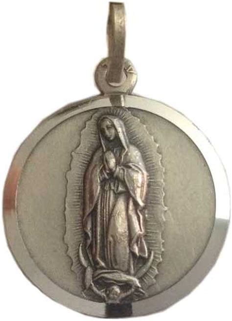 Medalla De La Virgen De Guadalupe En Plata Maciza 925 Millièmes Amazon