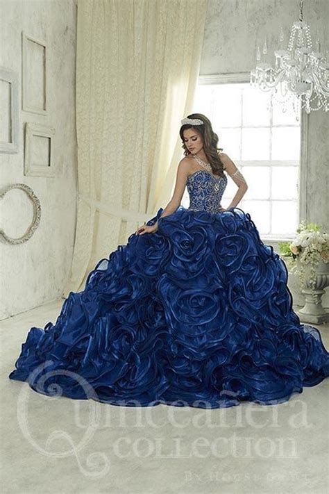 30 Vestidos Xv Anos Azul Marino Super Elegantes 22 Ideas Para