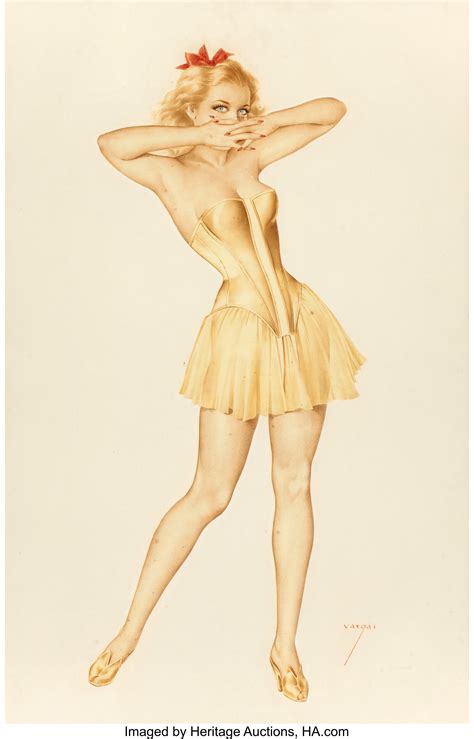 Alberto Vargas American 1896 1982 Vargas Girl In A Yellow Lot 72316 Heritage Auctions