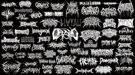 Heavy Metal Band Logosymbol Collage Metal Band Logos Heavy Metal