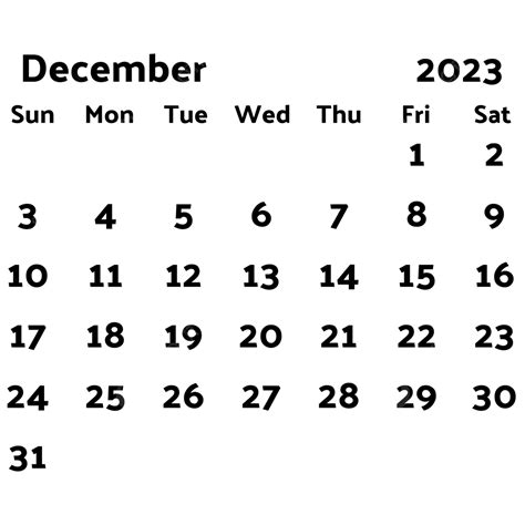 Gambar Kalender Desember 2023 Hitam Putih Kalender 2023 Kalender