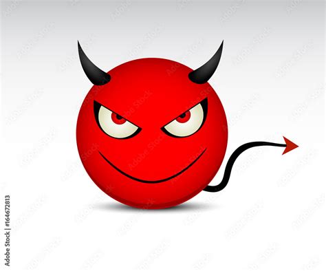 Vector Angry Devil Icon Stock Vector Adobe Stock