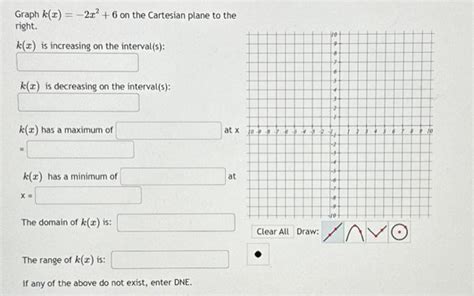 Solved Graph K X −2x2 6 On The Cartesian Plane To The