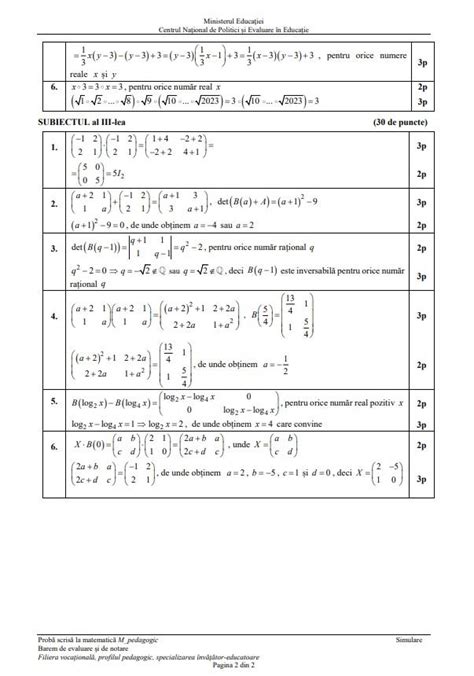 Subiecte I Barem Matematic Simulare Bac Observatornews Ro