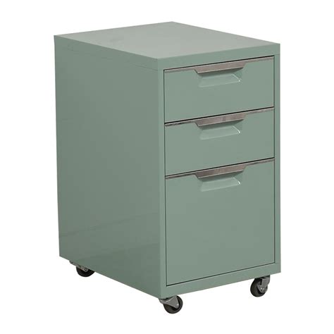 Please email if interested with when you could come pick it up. 70% OFF - CB2 CB2 Green Three-Drawer Filing Cabinet / Storage