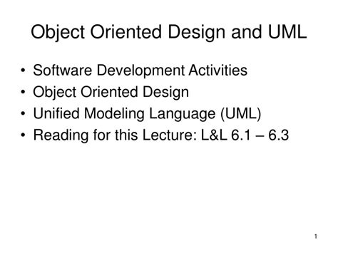 Ppt Object Oriented Design And Uml Powerpoint Presentation Free