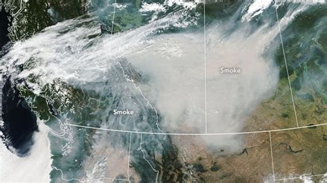 Smoke From Raging Bc Fires Seen From Space By Nasa Satellite Cbc News