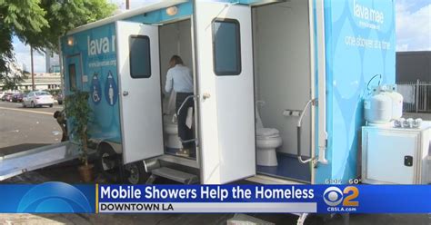 Mobile Showers Help Give Homeless A Fresh Start Cbs Los Angeles