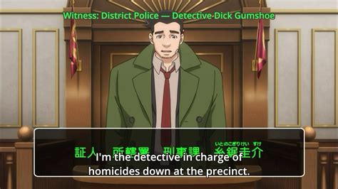 Ace Attorney Anime Season 2 Dick Gumshoe Youtube