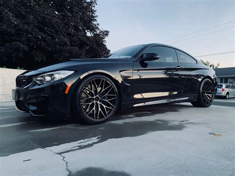 Bmw M F Black With Zito Zf Aftermarket Wheels Wheel Front
