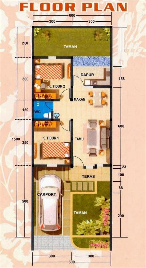 Ukuran 4x6, ukuran 5x8, ukuran 5x10, ukuran 5x12, ukuran 6x10, 6 x. 45 Desain Rumah Minimalis 6 X 15 - Desain Rumah Minimalis