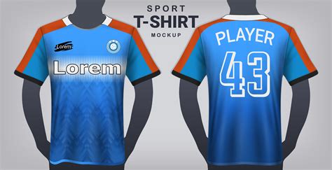 Soccer Jersey And Sport T Shirt Mockup Template Realistic Graphic