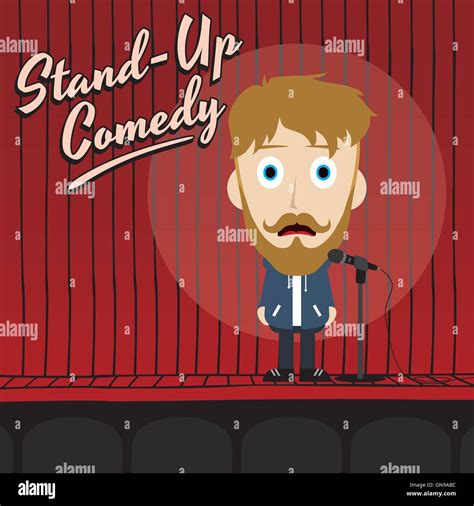 hilarious guy stand up comedian cartoon stock vector image and art alamy