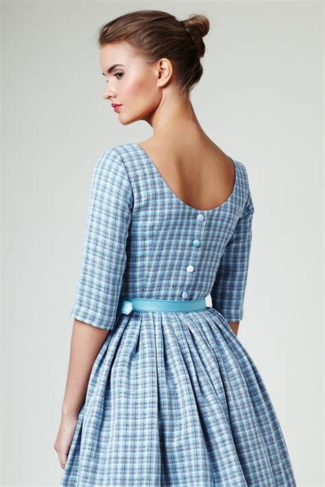 Wenn ihr im hochzeitskleid rockabilly ambiente ausstrahlen möchtet, ist so ein bezauberndes, maßangefertigtes kleid optimal! Wedding Guest Dress Swing Dress 1950's Dress Blue | Etsy ...