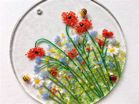 Make At Home Fused Glass Wild Flower Meadow Kit By North Etsy