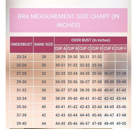 Bra Sister Size Chart Gallery Of Chart 2019
