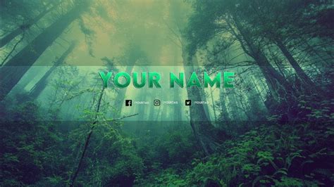 Nature Youtube Banner Template Photoshop Template Free Download