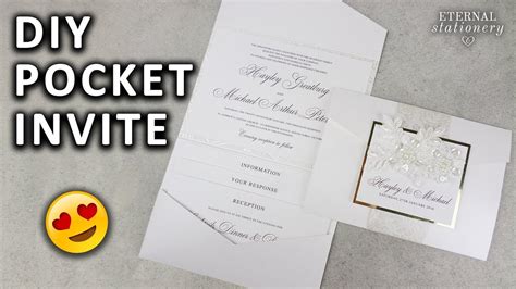 Diy Pocketfold Invitation With Printable Pocket Template Wedding