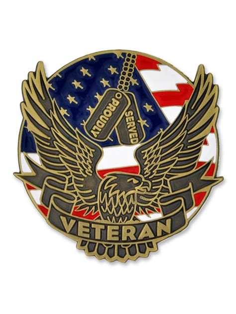 Pinmart Pinmarts Proudly Served American Flag Eagle Us Veteran