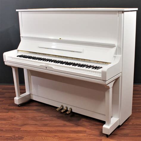 Yamaha U1 48 Studio Upright Piano Polished White Refinished 599000