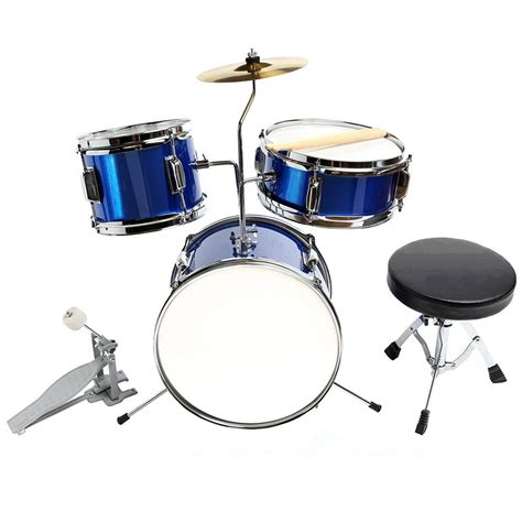 13 3 Piece Complete Junior Drum Set Cymbal Child Kids Kit W Stool