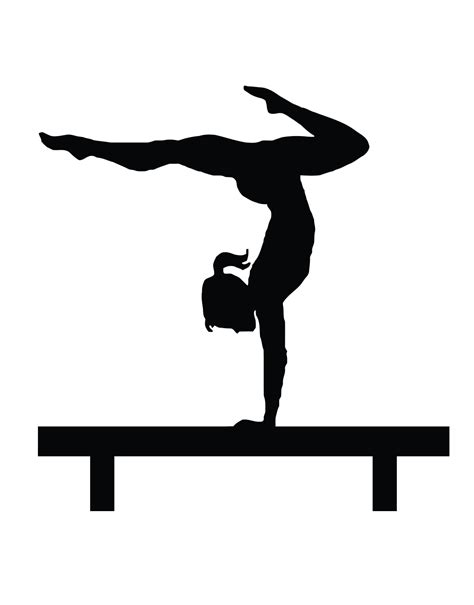 gymnastics balance beam silhouette clip art gymnastics png download sexiz pix