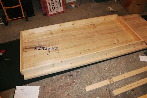 Measure and cut your plywood sheets so that you have two pieces, each 4' wide, 5' long. Remodelaholic | Build a Farmhouse Table For Under $100