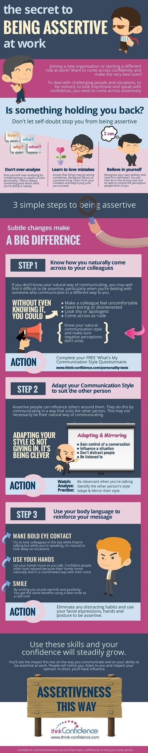 The Ultimate Guide To Being Assertive At Work Assertiveness Work Infographic Career