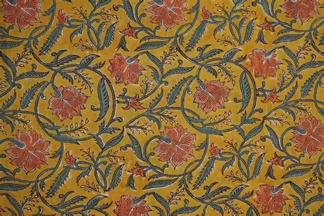 Hand Blockprinting Fame Colors And Floral Designs Of Sanganer