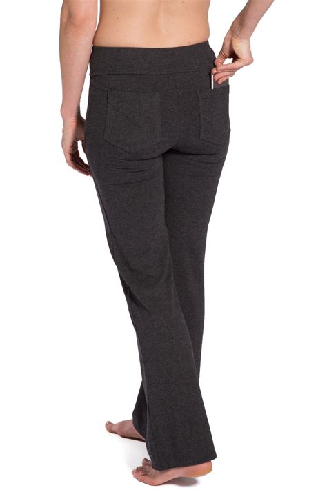 Women S Ecofabric™ Boot Leg Yoga Pant With Back Pockets Bootleg Yoga Pants Yoga Pants With