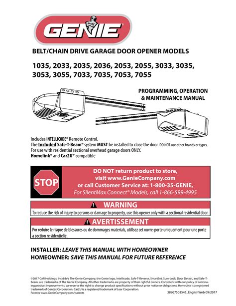 Genie 7055 Garage Door Opener Manual Garage And Bedroom Image