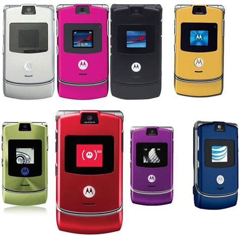 Motorola Razr V3 Unlocked Flip Mobile Phone New Boxed 10 Colours Red Pink Gold Ebay