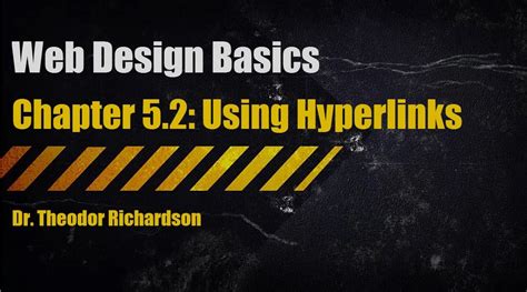 Web Design Basics Using Hyperlinks Youtube