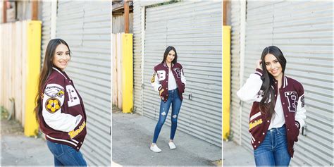 Senior Pictures Letterman Jacket Outfit Ideas Los Angeles California