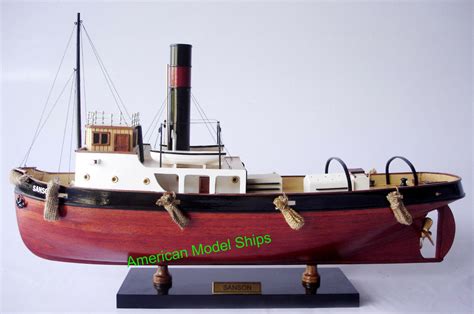 Sanson Tugboat Ship Model 24 Handmade Wooden Model New Other