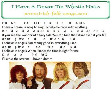 If you see the wonder of a fairy tale. I Have A Dream | Tin Whistle Notes | Abba Song - Irish ...