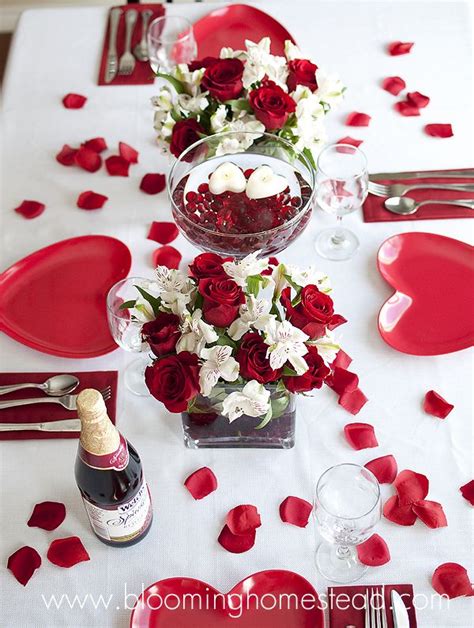 Lovely Valentines Day Tablescape Ideas With Easy Diy Floral Arrangement